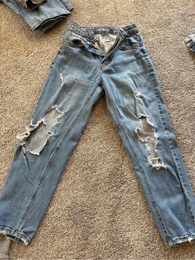 wild fable Light Blue Ripped Boyfriend Jeans
